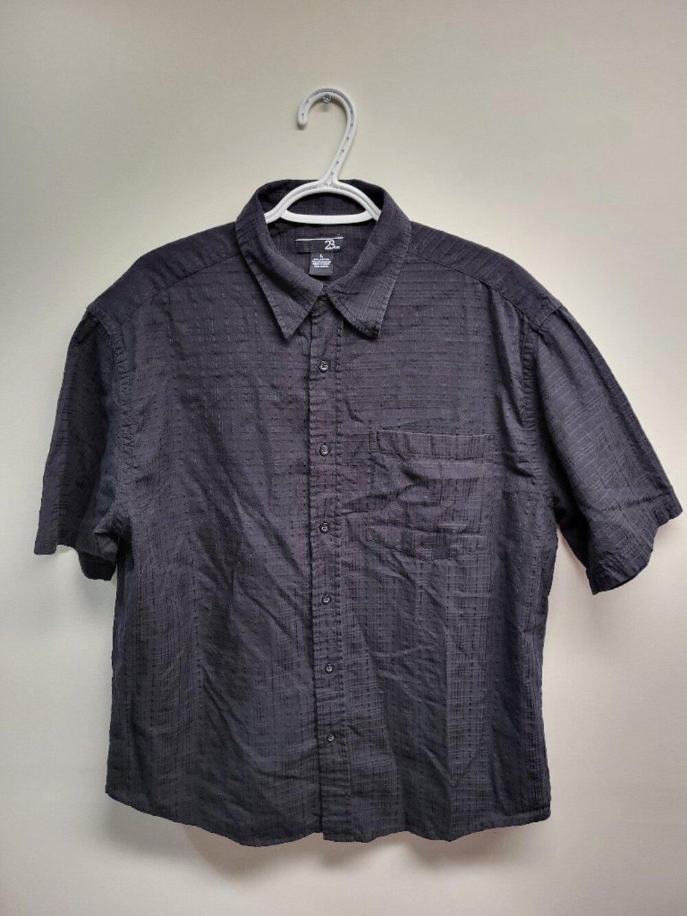 23rd St Black Button Down Shirt Size L